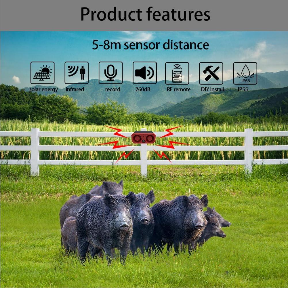 Alarma de Movimiento Solar WONFAST 130db con Luz Estroboscópica