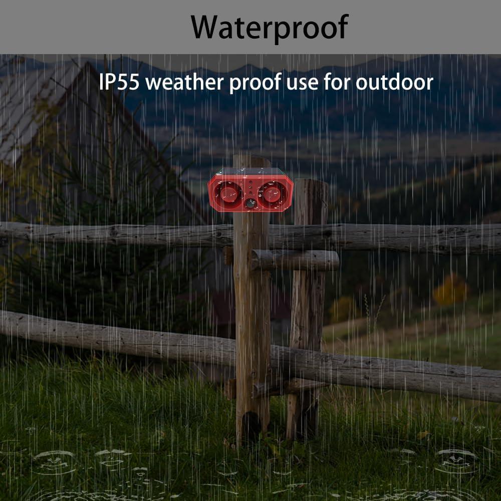 Alarma de Movimiento Solar WONFAST 130db con Luz Estroboscópica