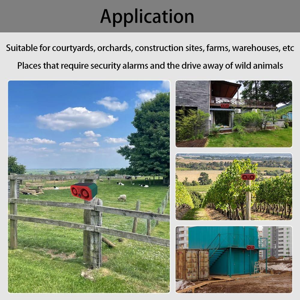 Alarma de Movimiento Solar WONFAST 130db con Luz Estroboscópica