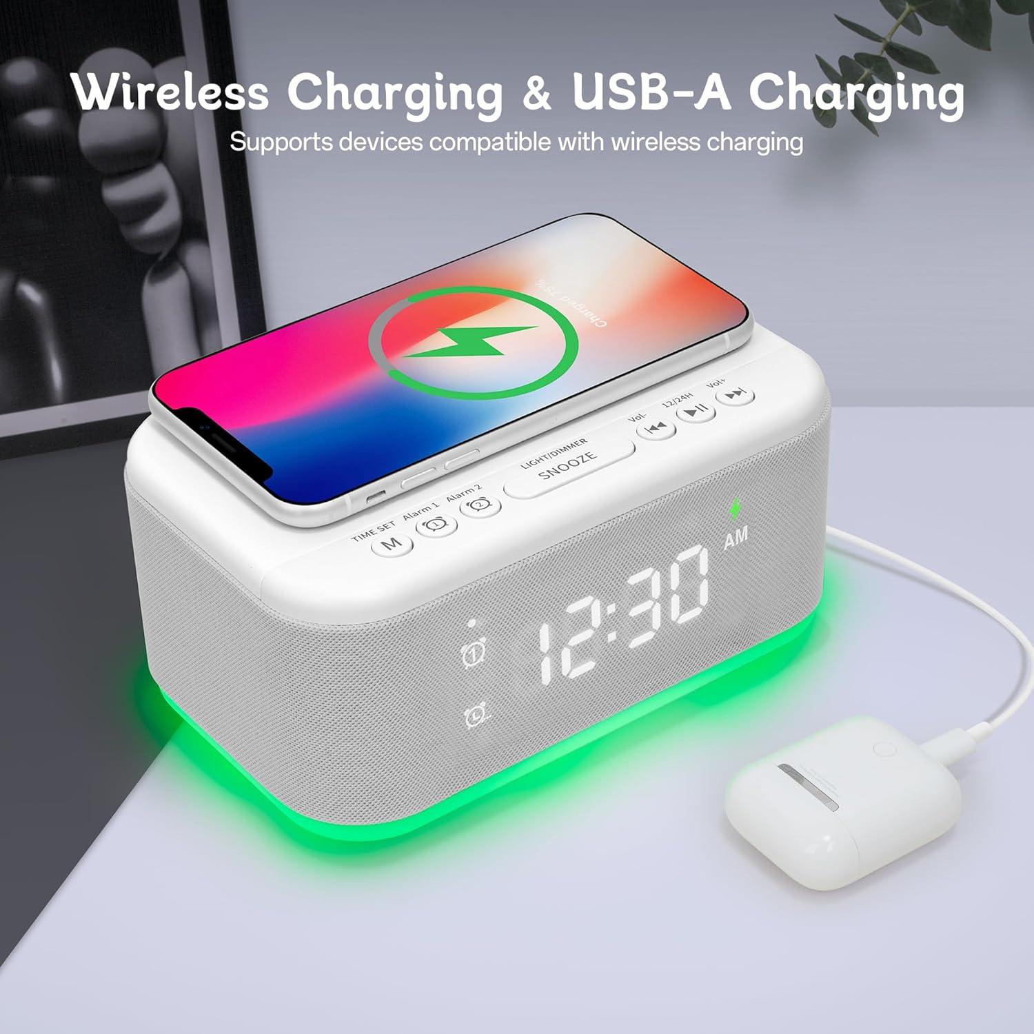 Reloj Despertador Digital Fansbe Smart A21-B con Bluetooth y FM