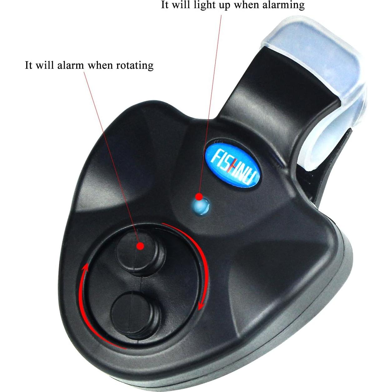 Alarma de Mordida de Pesca FISHNU - Portátil, Resistente al Clima, LED