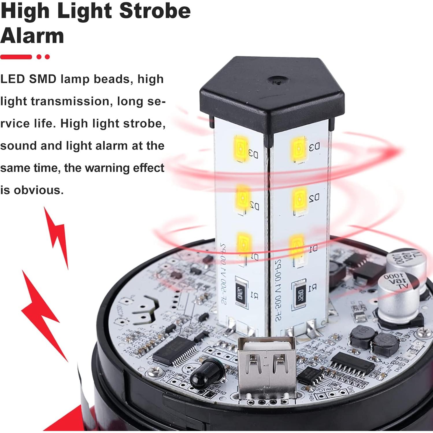Alarma de Sirena Industrial Saladulce 120dB con Control Remoto