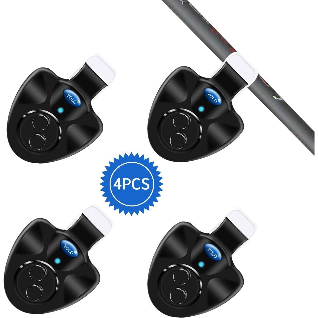 4 Bombillas LED de Alarma Sonora para Pesca Wingsflying