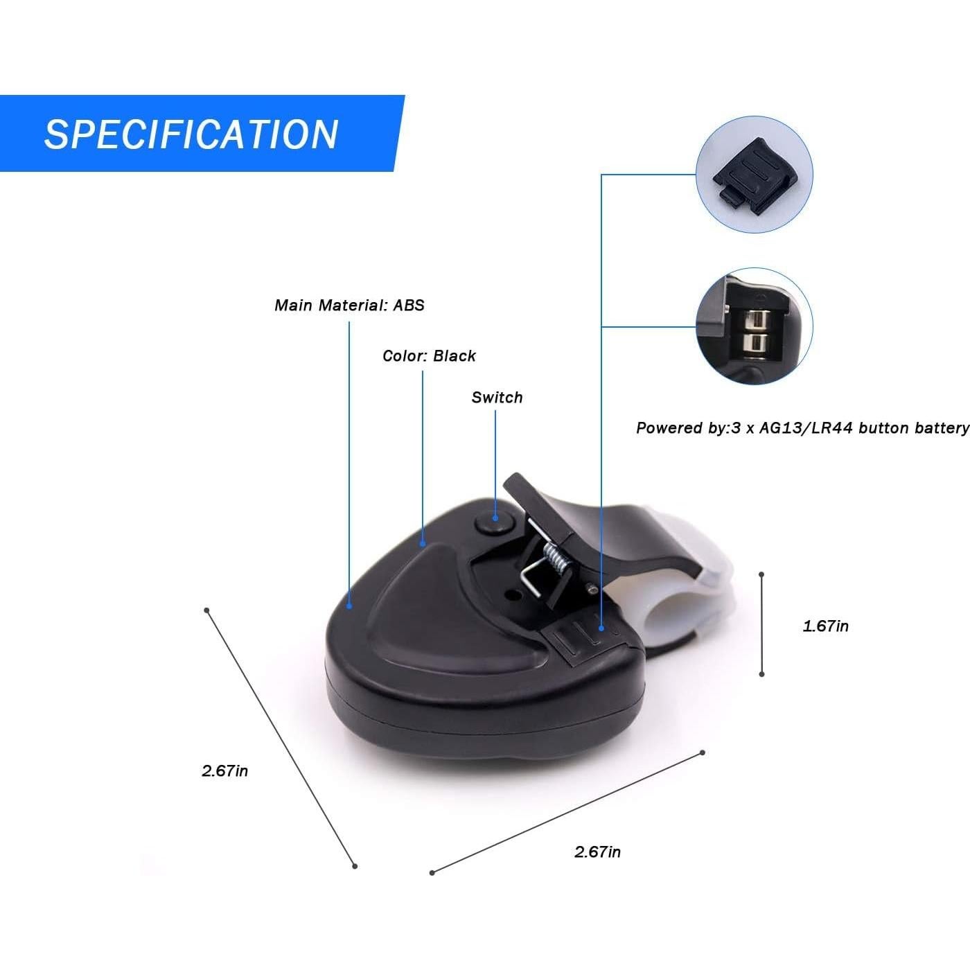 4 Bombillas LED de Alarma Sonora para Pesca Wingsflying
