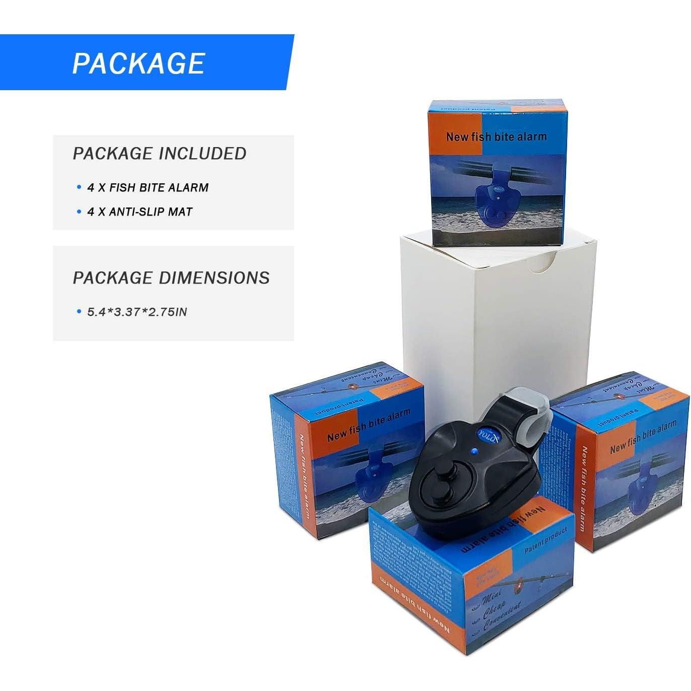 4 Bombillas LED de Alarma Sonora para Pesca Wingsflying