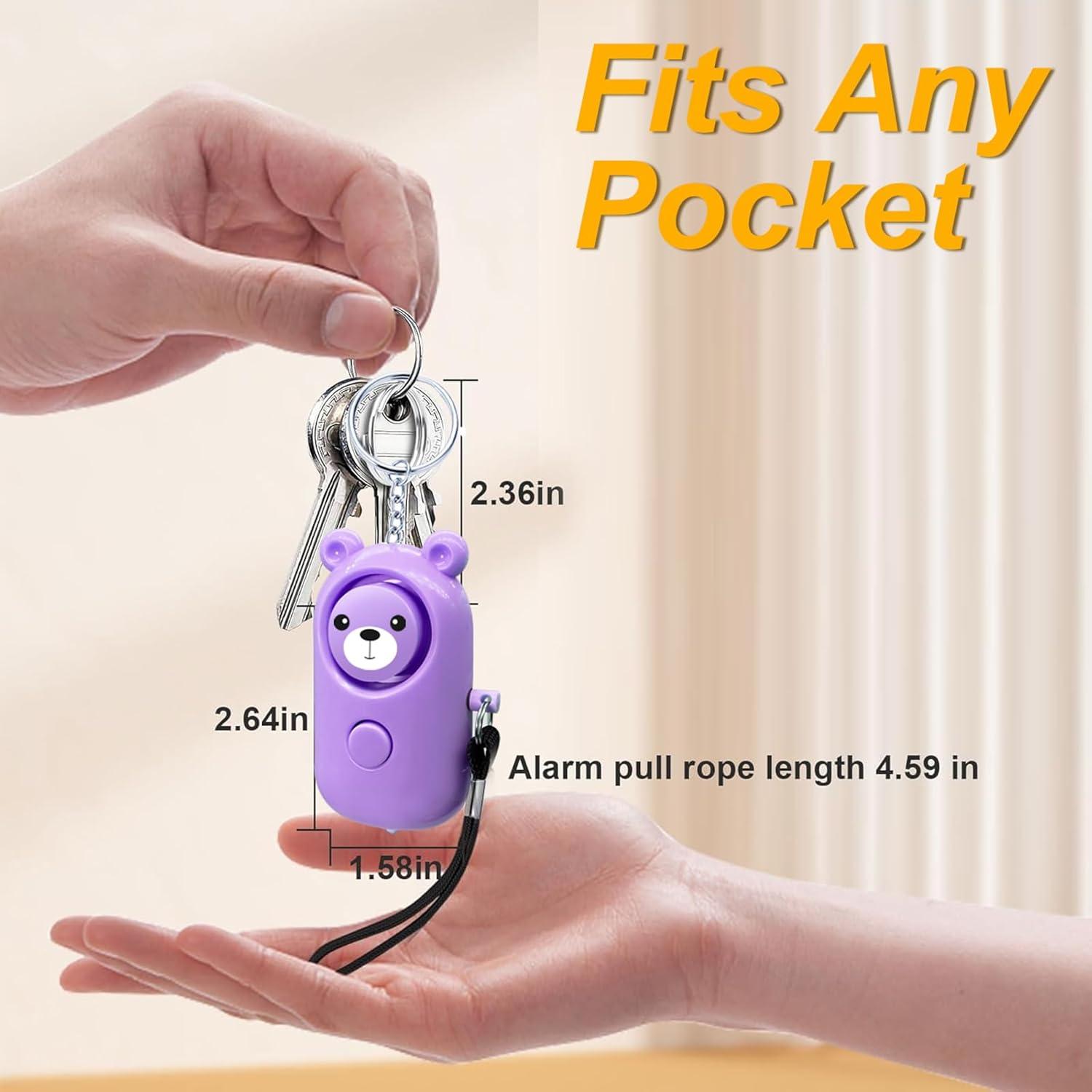 Llave de Alarma Personal 130dB SRTKBEU con Luz LED Púrpura