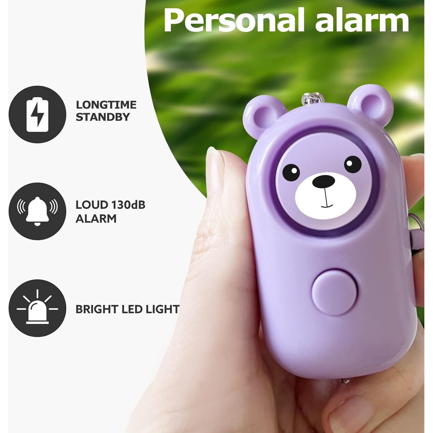 Llave de Alarma Personal 130dB SRTKBEU con Luz LED Púrpura