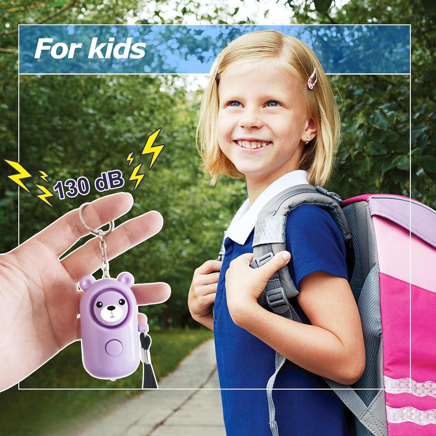 Llave de Alarma Personal 130dB SRTKBEU con Luz LED Púrpura