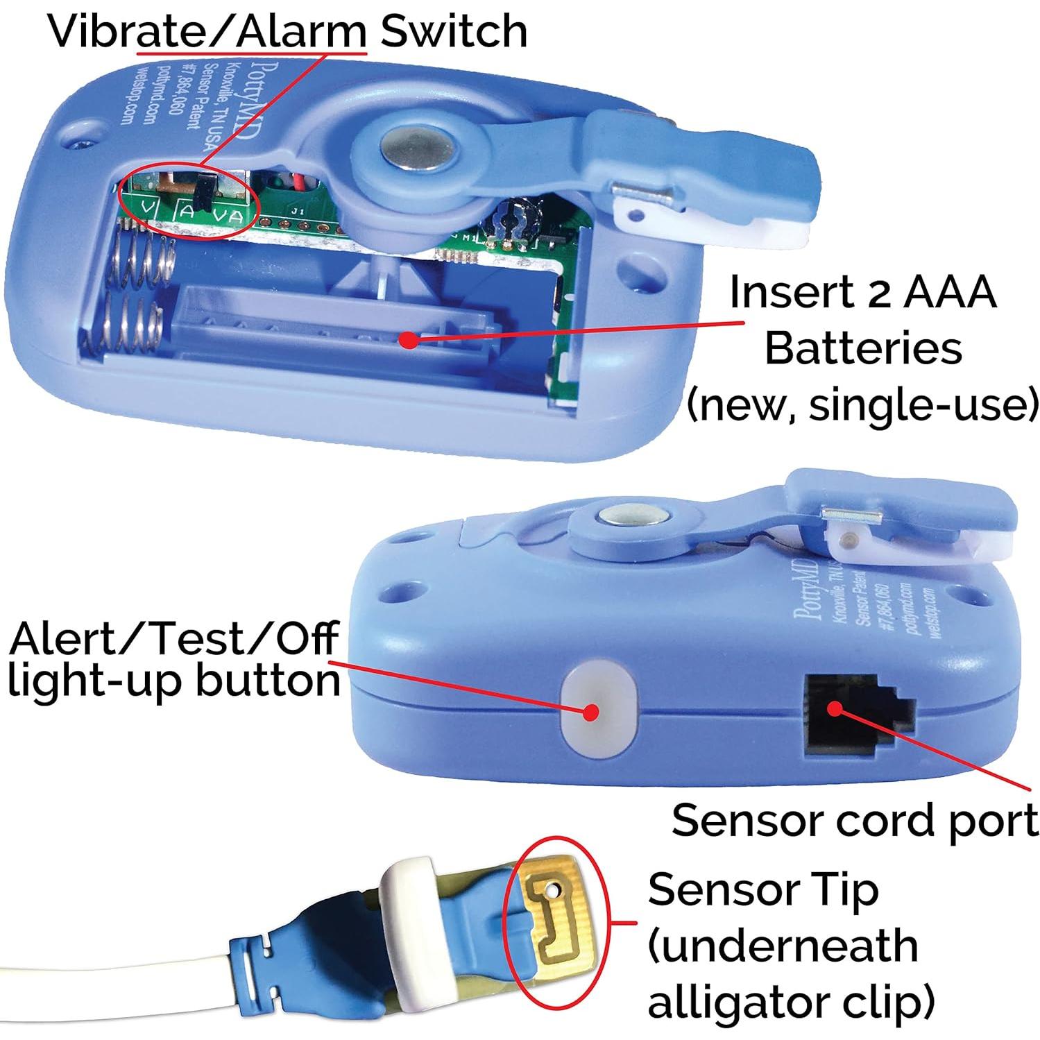 Alarma para Enuresis Wet-Stop 3+ Azul con Vibración y Sonido