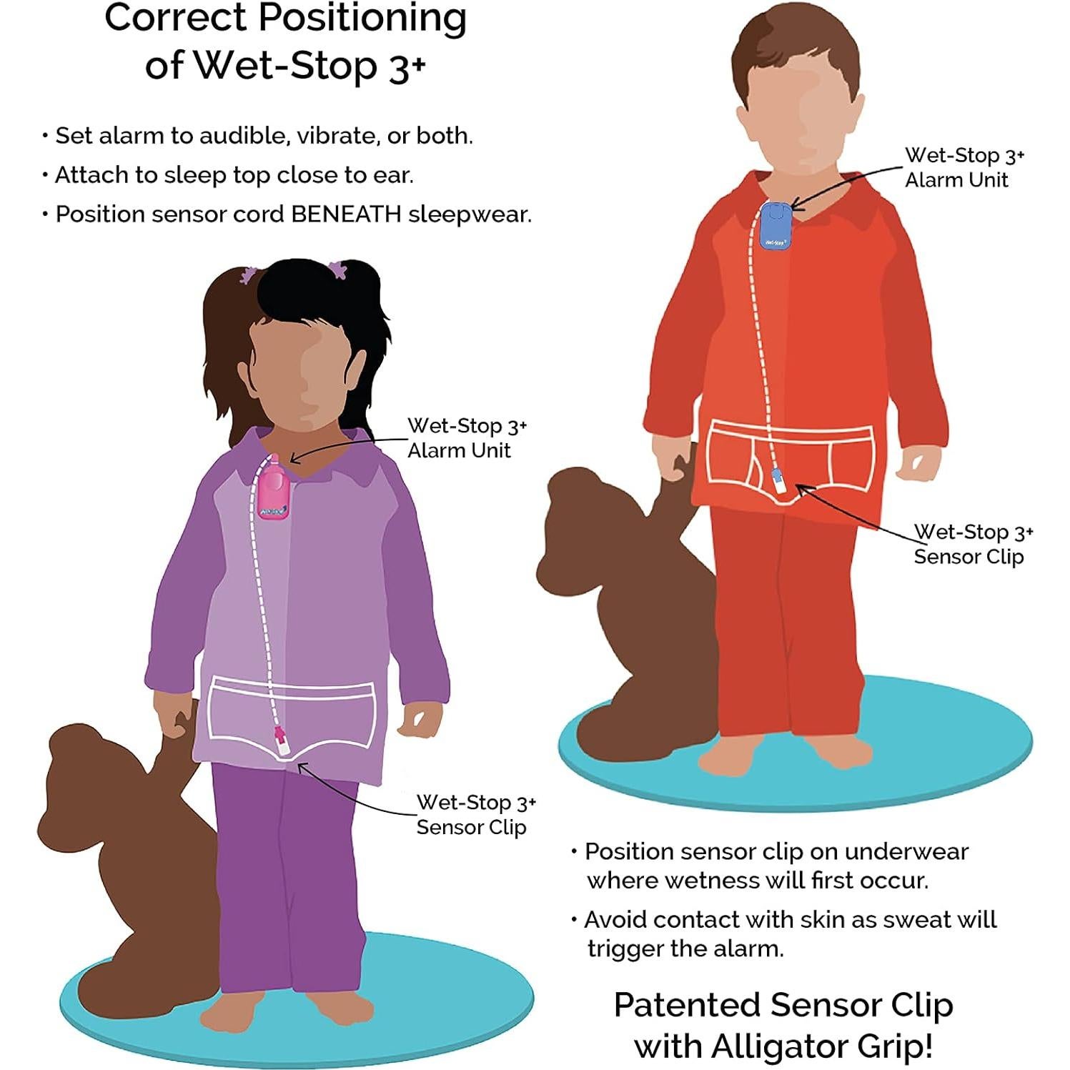 Alarma para Enuresis Wet-Stop 3+ Azul con Vibración y Sonido