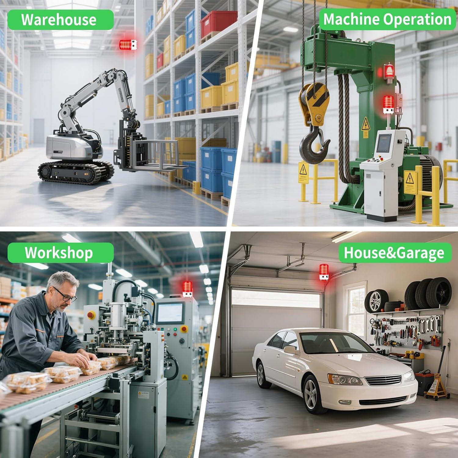 Luz Estroboscópica LED Industrial kbaoele AC110V 110dB