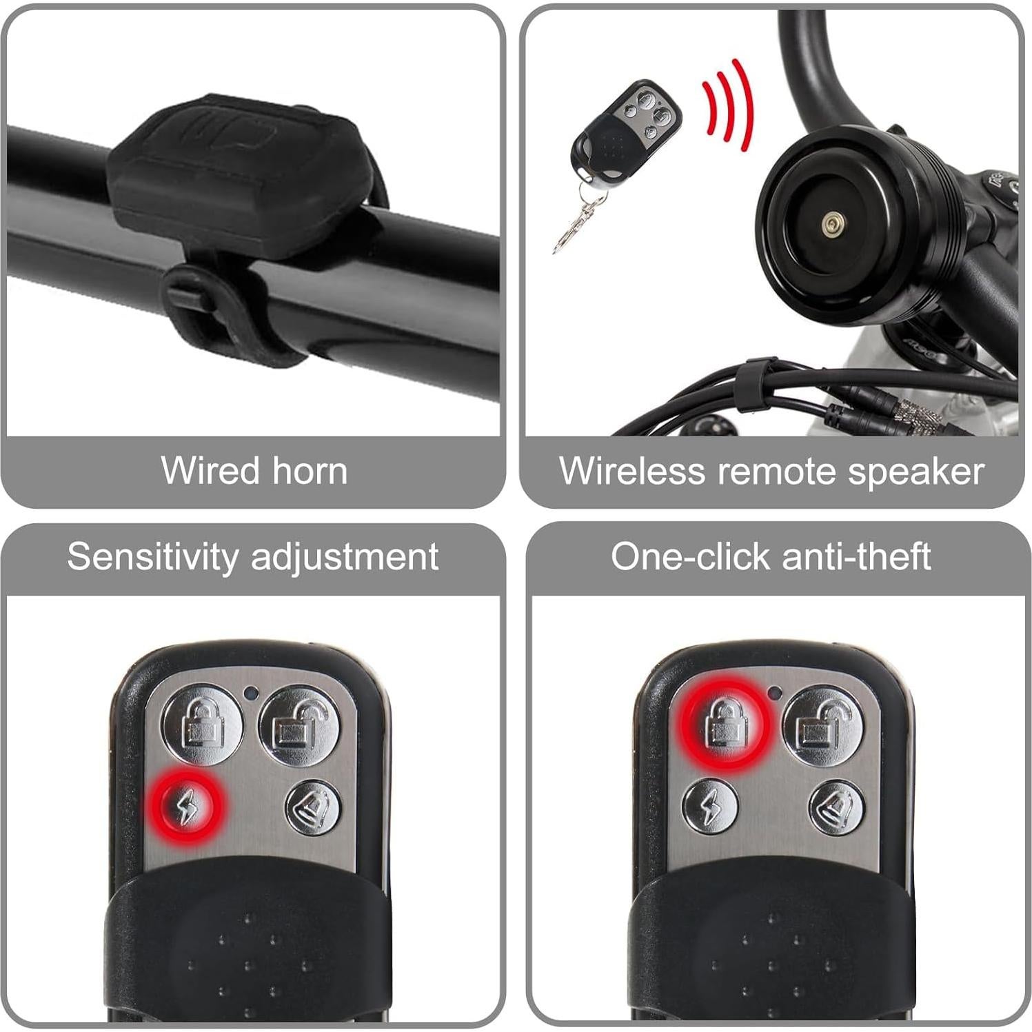 Alarma Antirrobo para Bicicleta Powallon PA1 Recargable USB