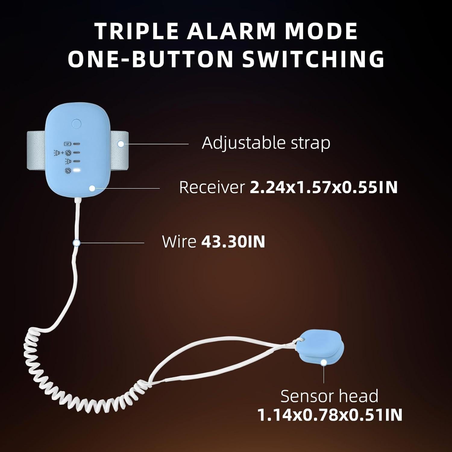 Alarma de Enuresis Infantil QCBF con Vibración y Sonido Fuerte