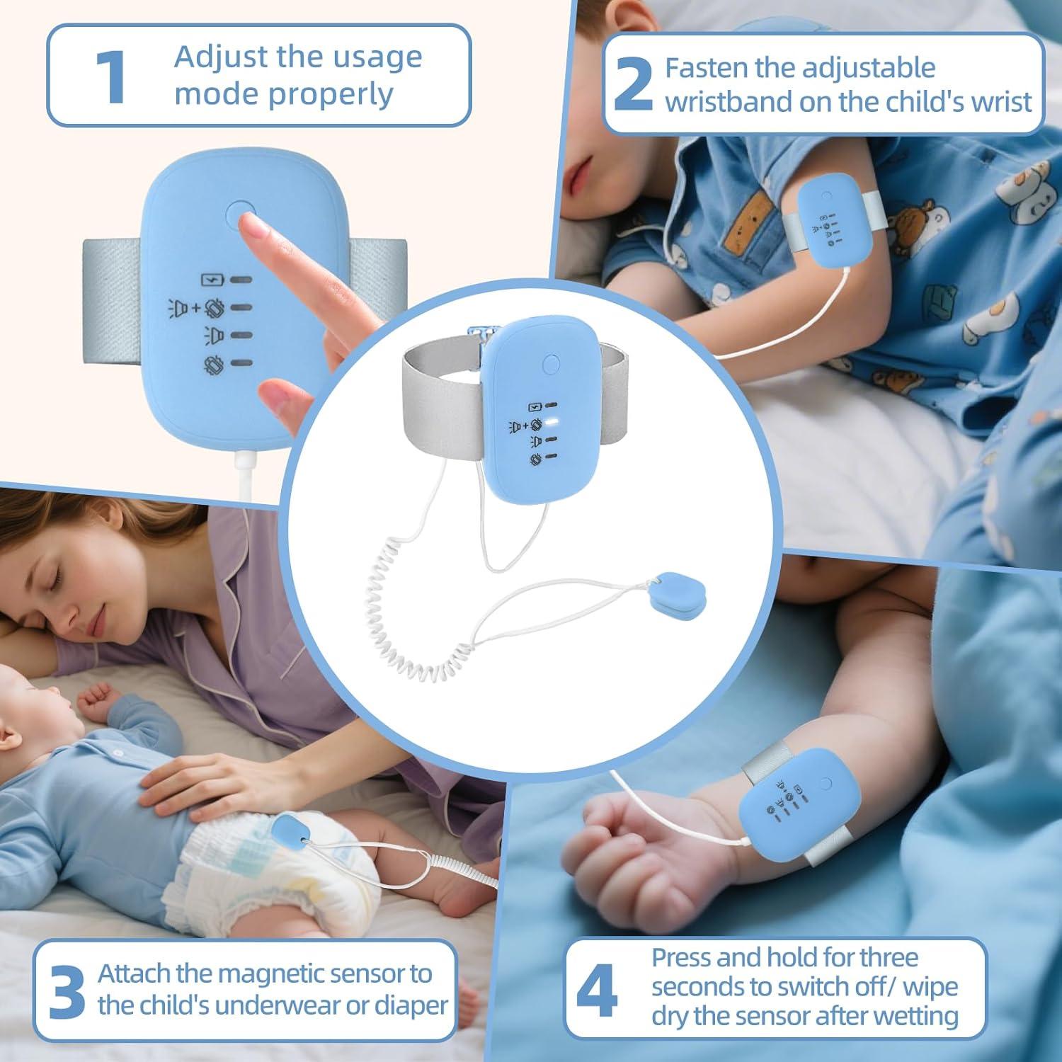 Alarma de Enuresis Infantil QCBF con Vibración y Sonido Fuerte