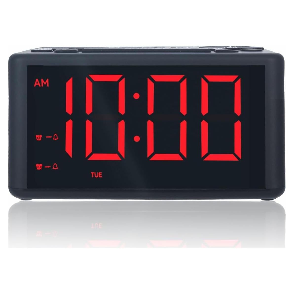 Reloj Despertador Digital FUHONGYUAN Rojo con Radio AM/FM