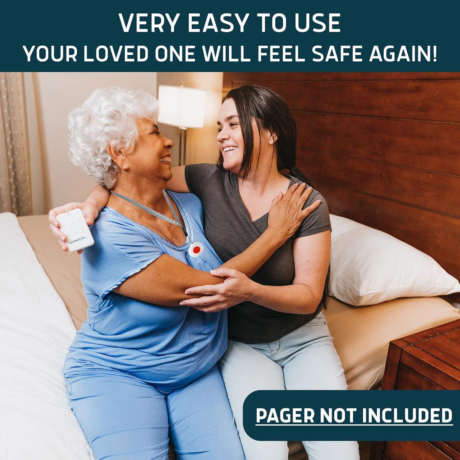 Botón de Llamada Inalámbrico Lunderg para Alarma de Cama