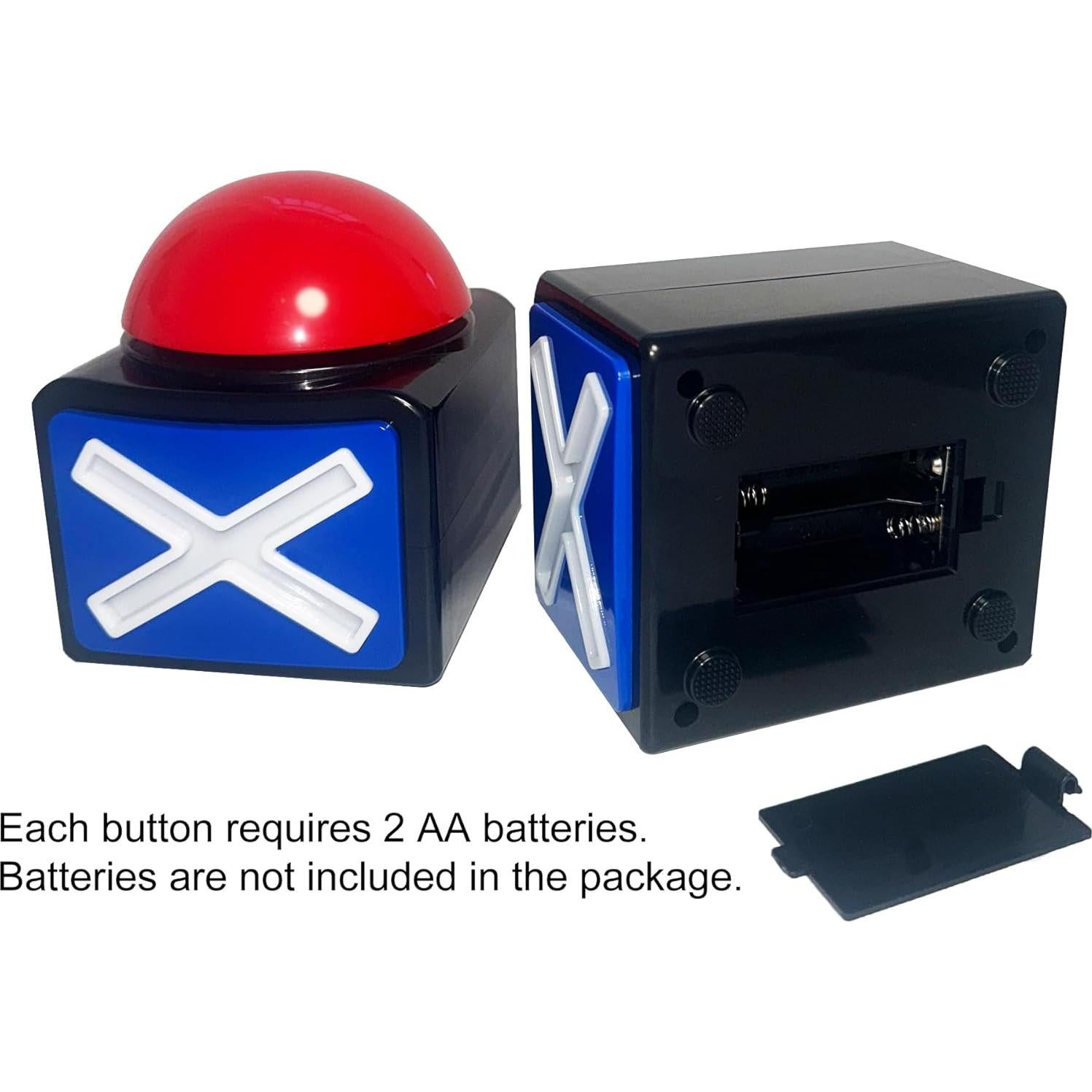 Game Buzzers de Respuesta con Luz y Sonido OFVENS 2 Pcs