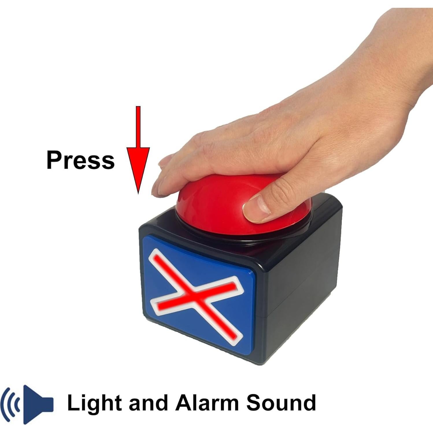 Game Buzzers de Respuesta con Luz y Sonido OFVENS 2 Pcs