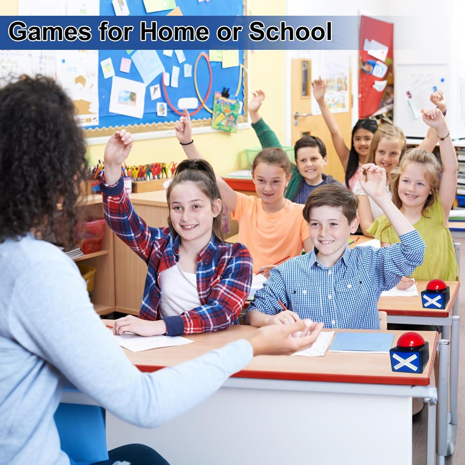 Game Buzzers de Respuesta con Luz y Sonido OFVENS 2 Pcs