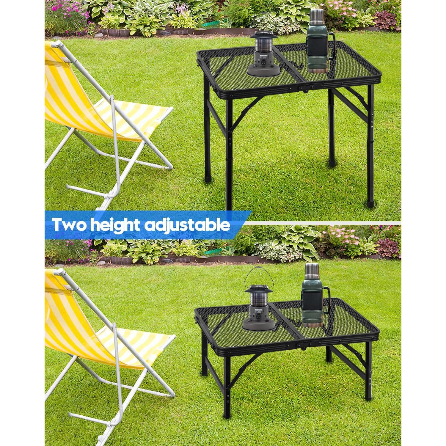 Mesa de Parrilla Plegable MSDADA Aluminio Ajustable 57 cm