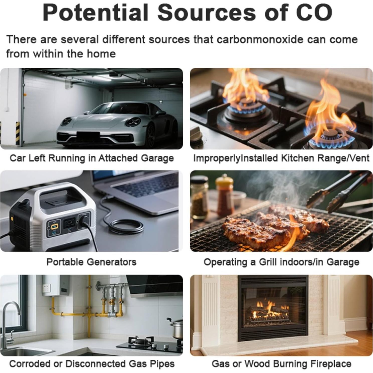 Detector de Humo y Monóxido de Carbono WeGoIOT JTY-GW-YB0520