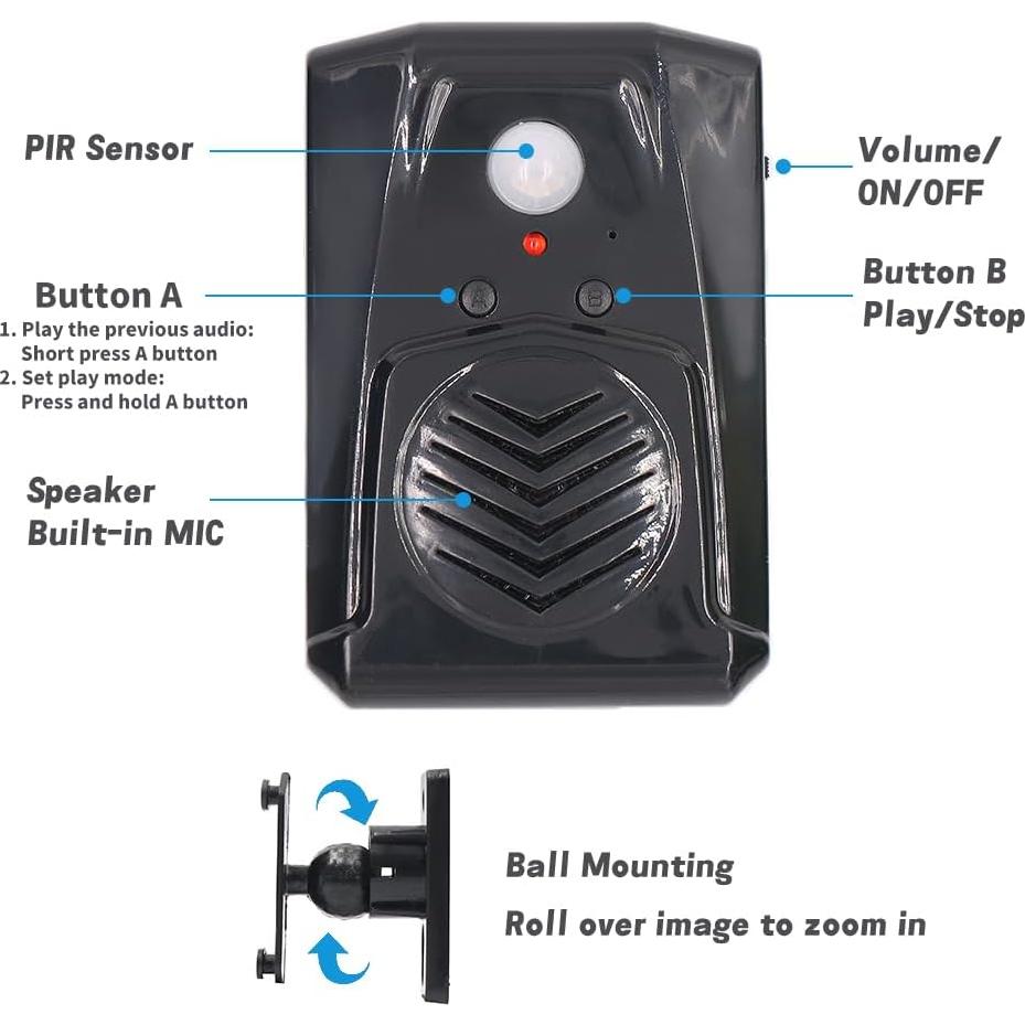 Sensor de Movimiento Infrarrojo Waytronic WT-M12 USB 90dB