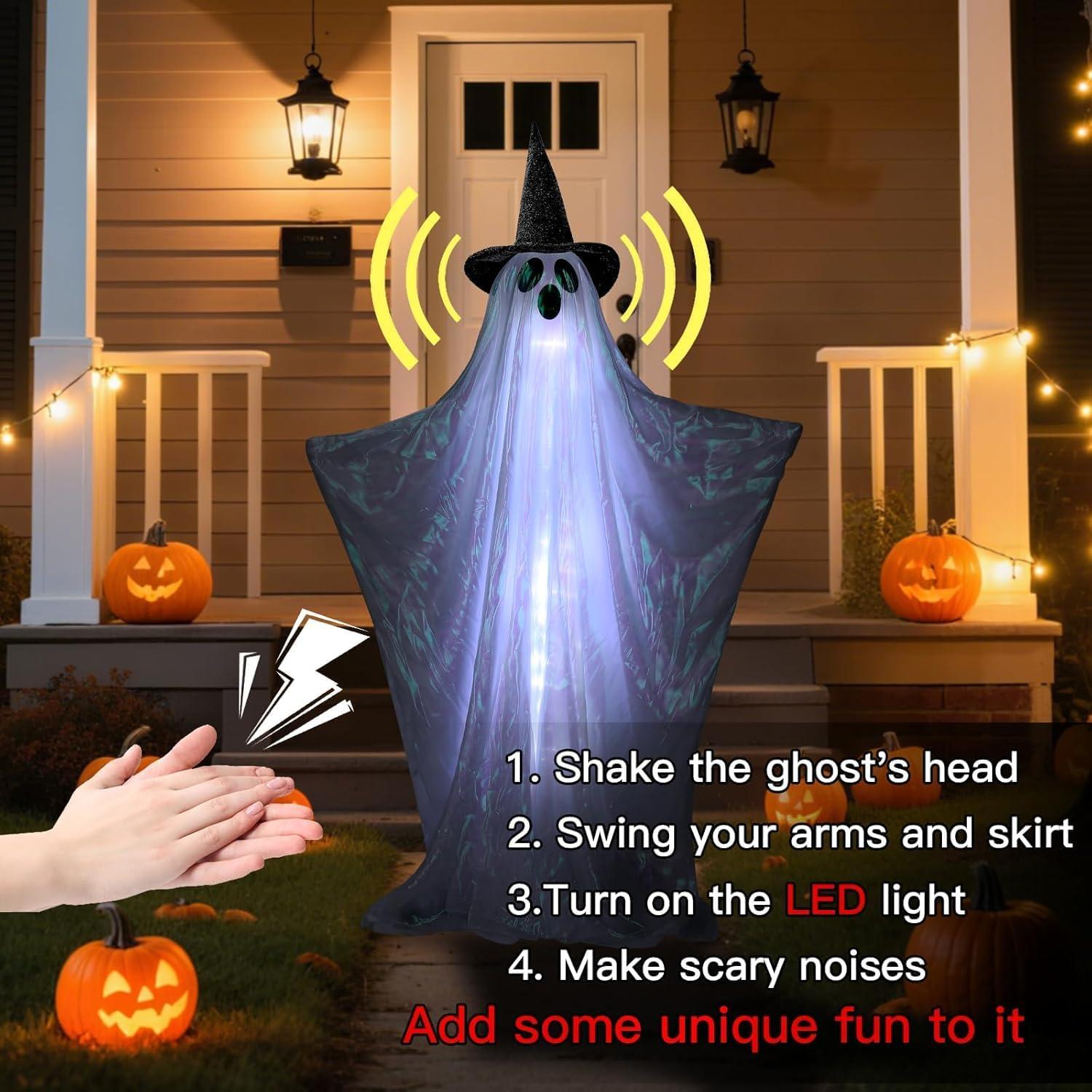 Fantasma Animado de Halloween Nollapo 162 cm con Sonido