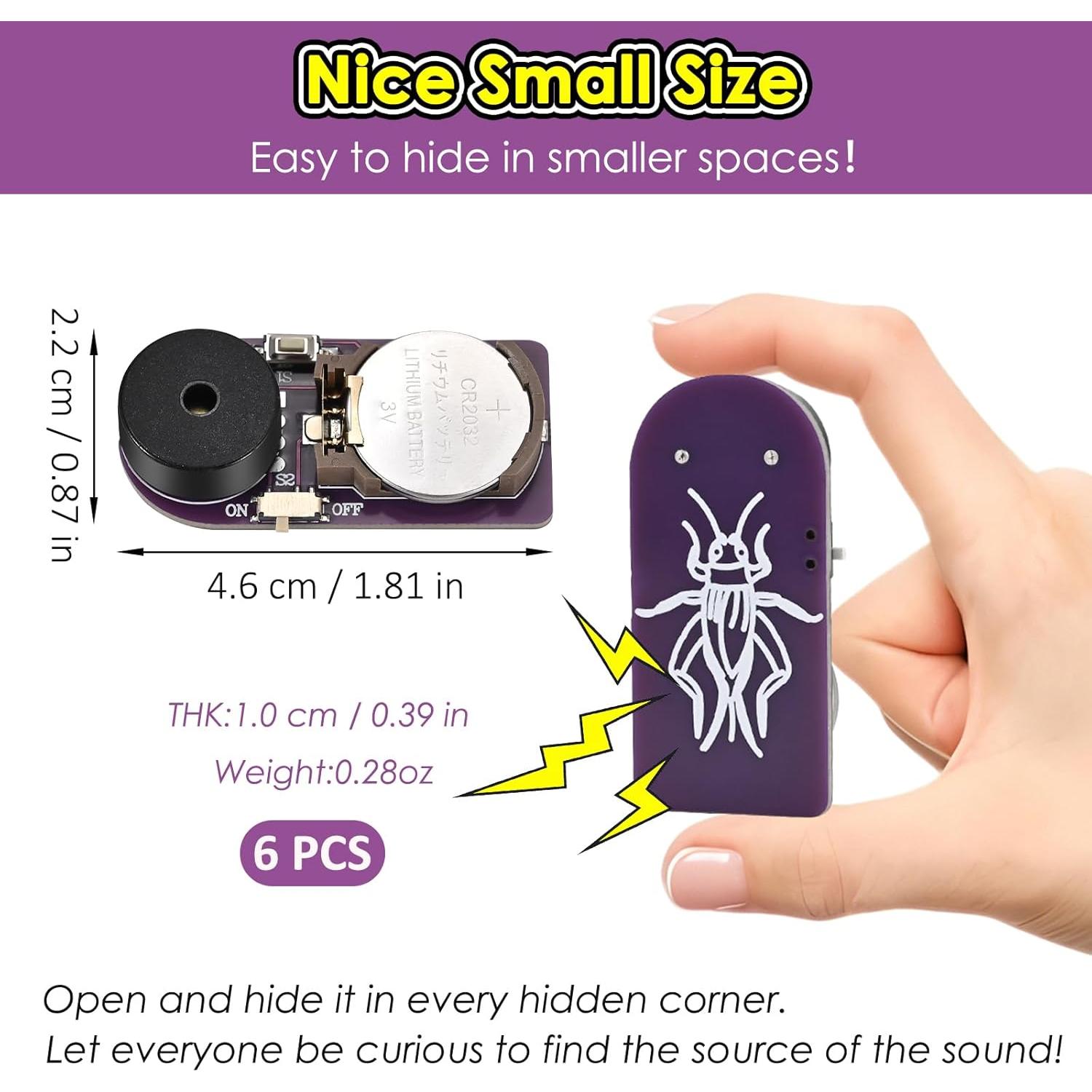 Kit de Broma de Ruido de Grillo Faburo - 6 Piezas, 16 Sonidos