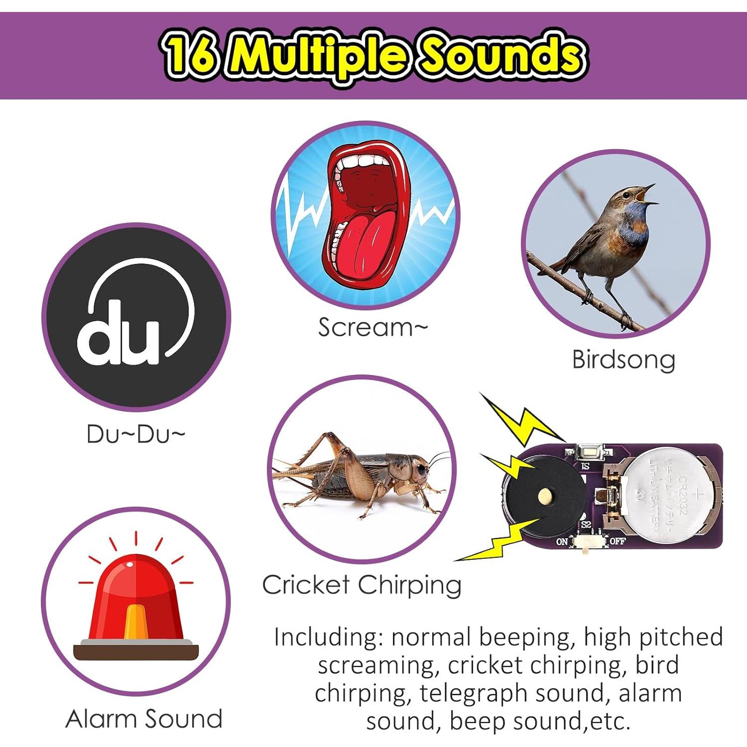 Kit de Broma de Ruido de Grillo Faburo - 6 Piezas, 16 Sonidos