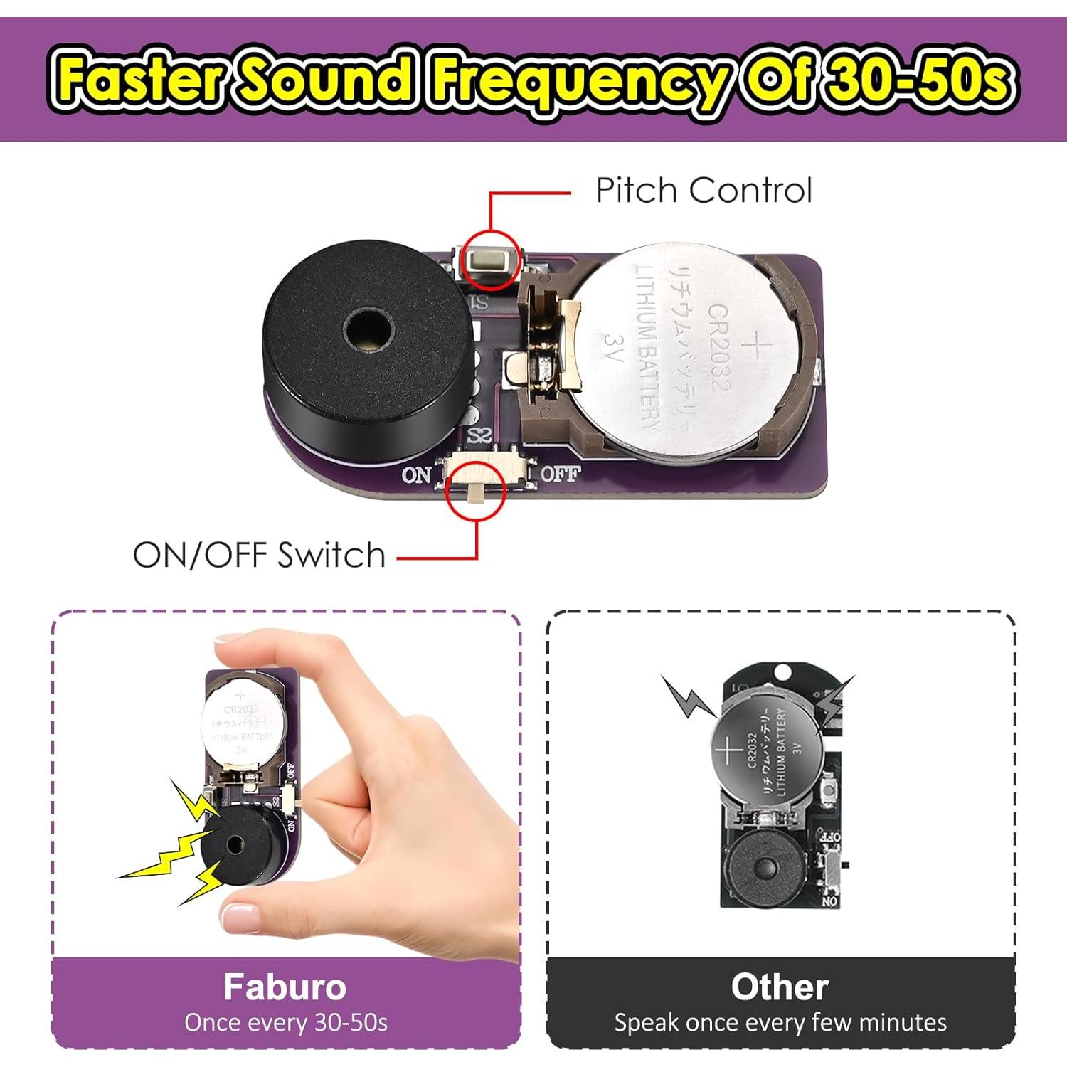Kit de Broma de Ruido de Grillo Faburo - 6 Piezas, 16 Sonidos