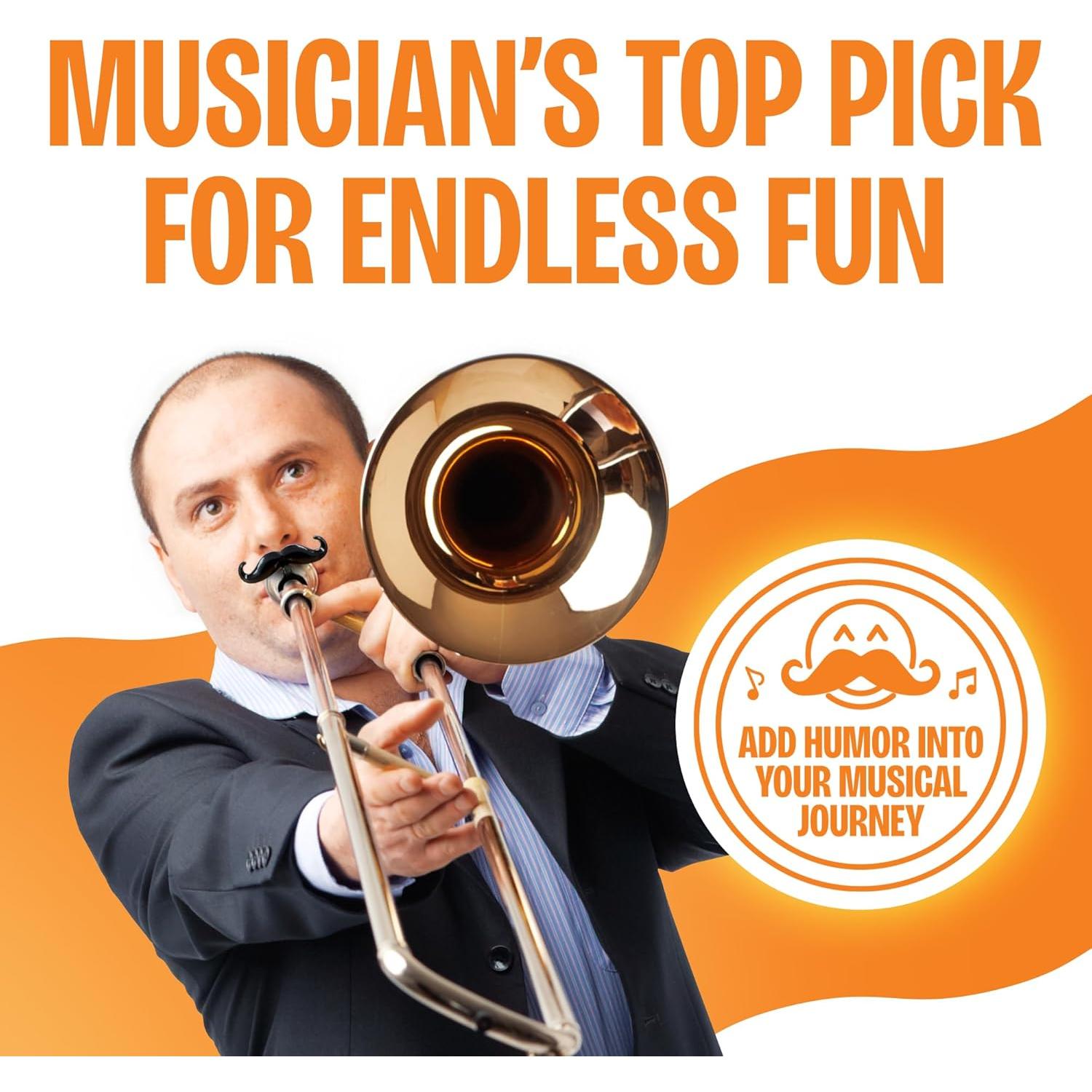 Bigote Clip-On para Trompeta Fortivo - 2 Pack con Estuche