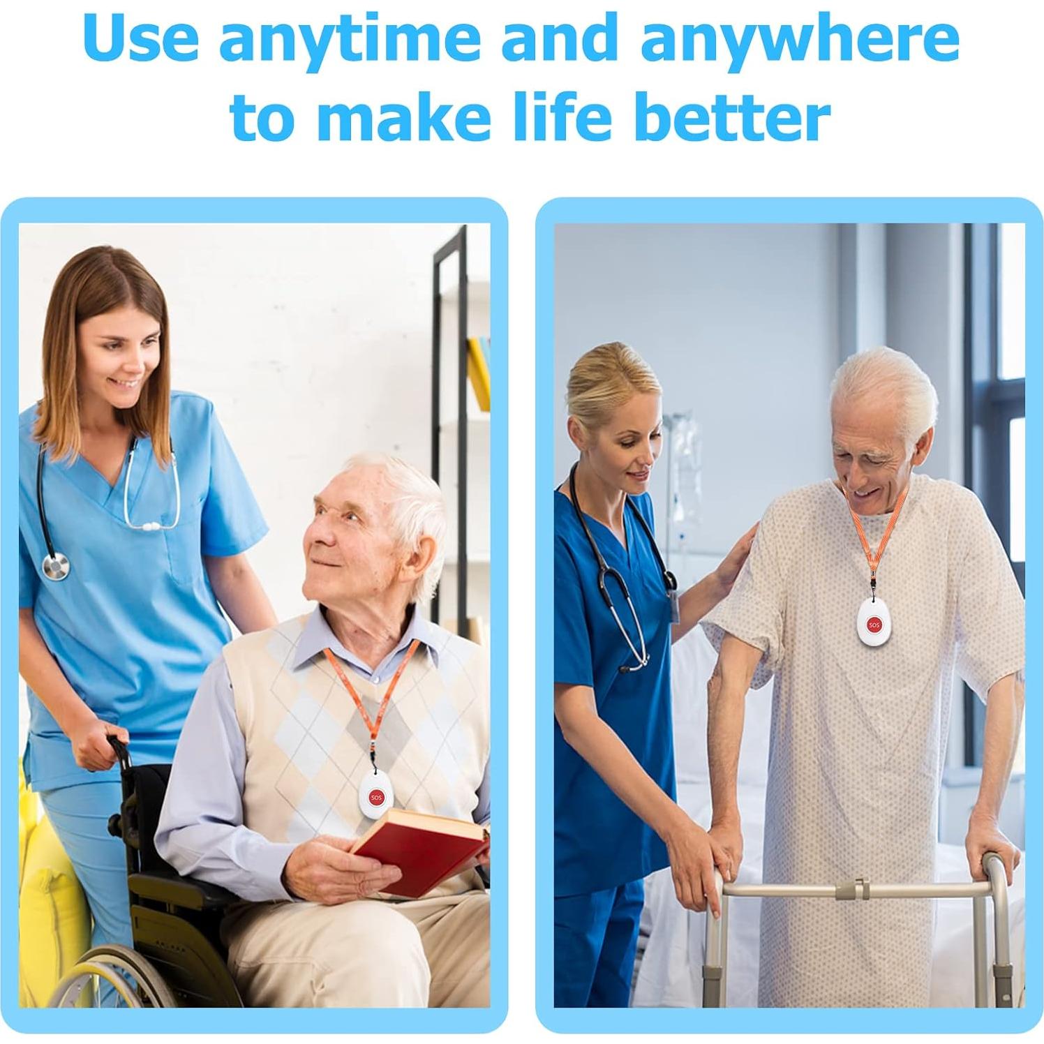 Sistema de Alerta Inalámbrico ChunHee 2 Botones + 1 Receptor