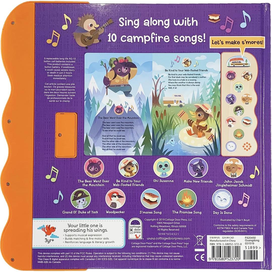 Campfire Songs: 11-Button Interactive Children's Sound Book (Early Bird Song) (Early Bird Song, 11B)
