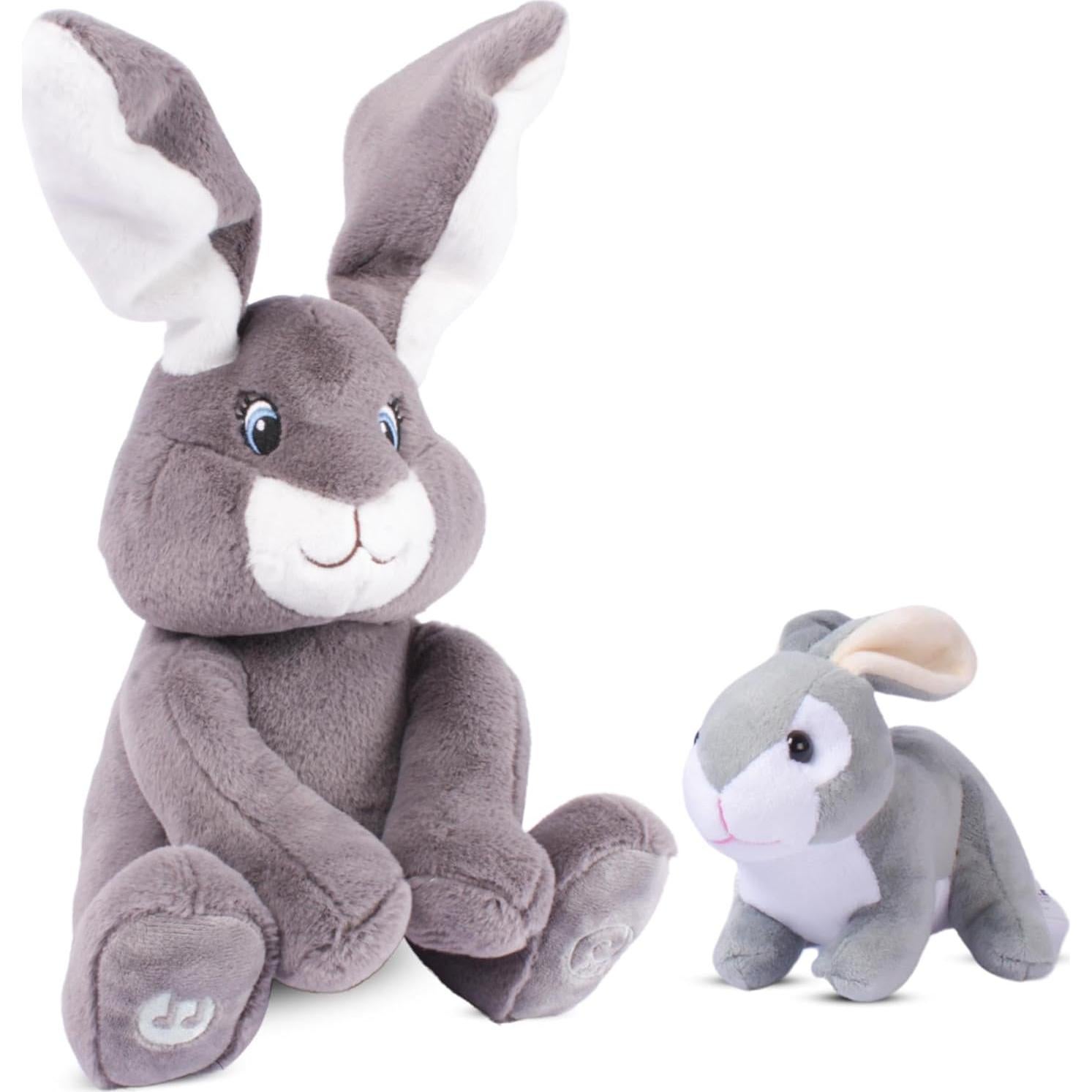 Conejo de Peluche Interactivo Dimple Milo - Peek-a-Boo Gris
