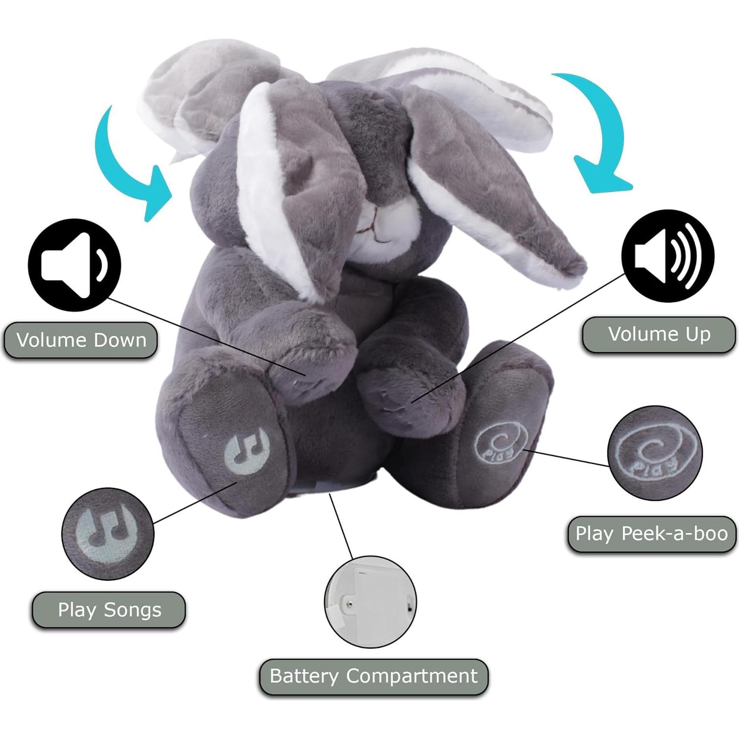 Dimple Milo Conejo Peluche Interactivo 1.27 kg - Peek-a-Boo