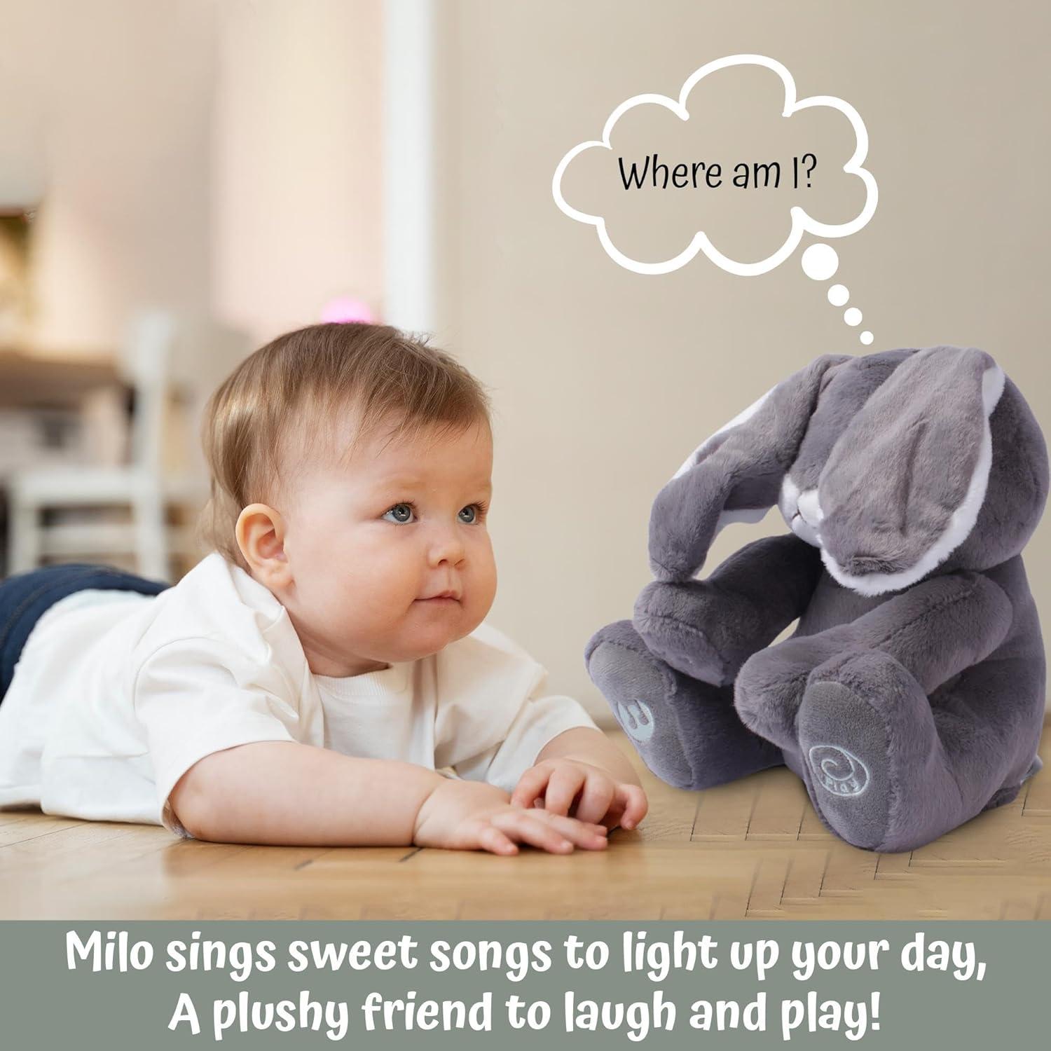 Dimple Milo Conejo Peluche Interactivo 1.27 kg - Peek-a-Boo