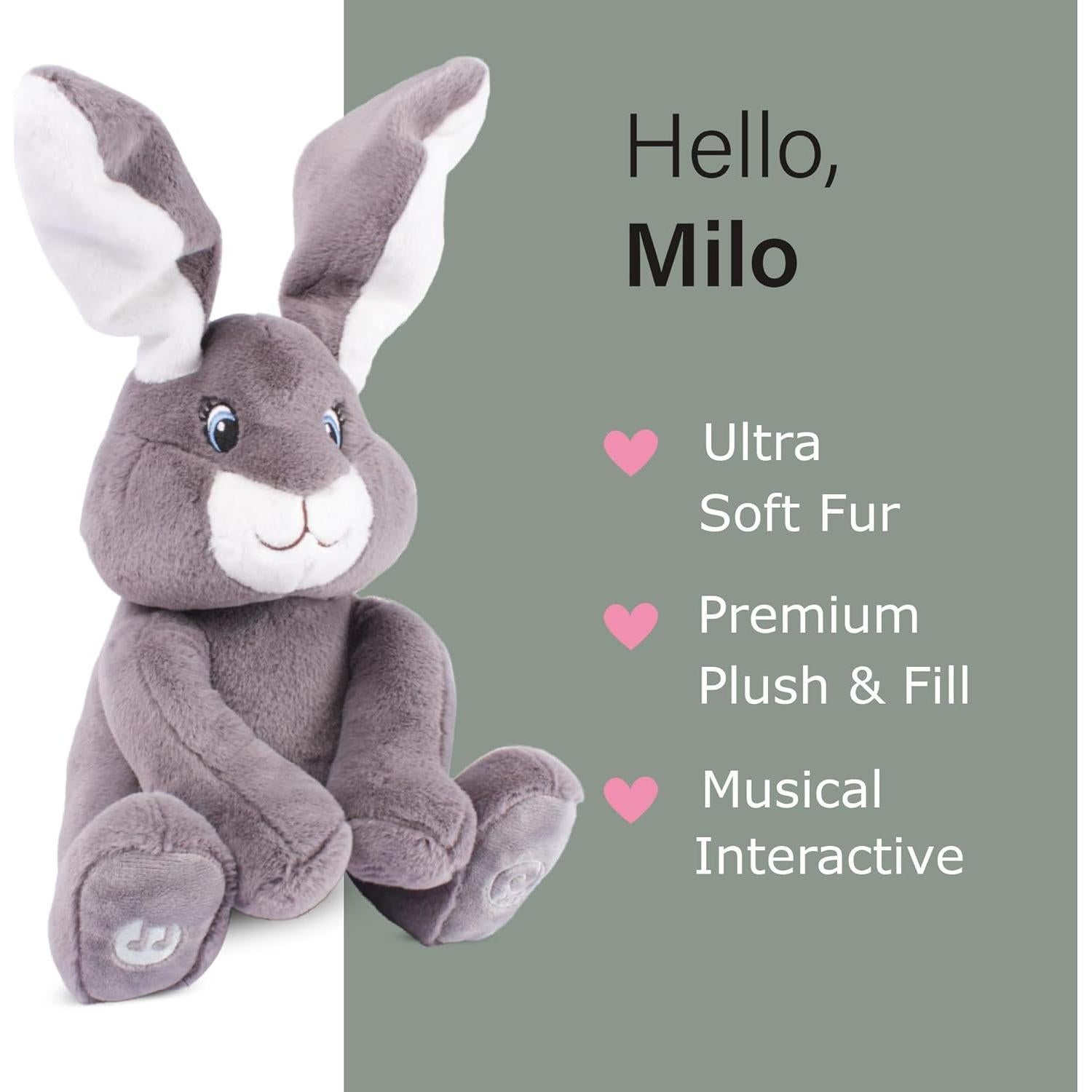 Dimple Milo Conejo Peluche Interactivo 1.27 kg - Peek-a-Boo