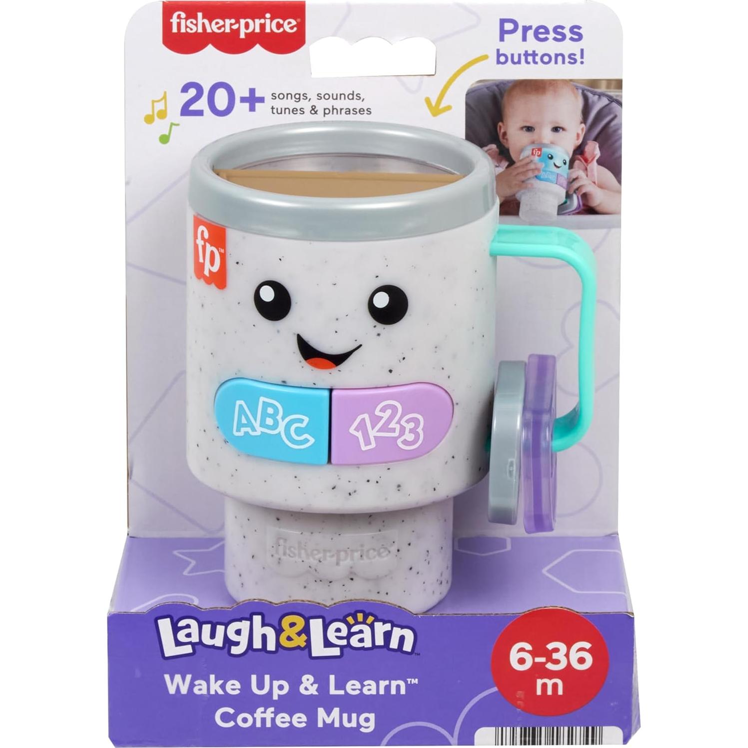Fisher-Price Taza de Café Despierta y Aprende para Bebés 6+ Meses