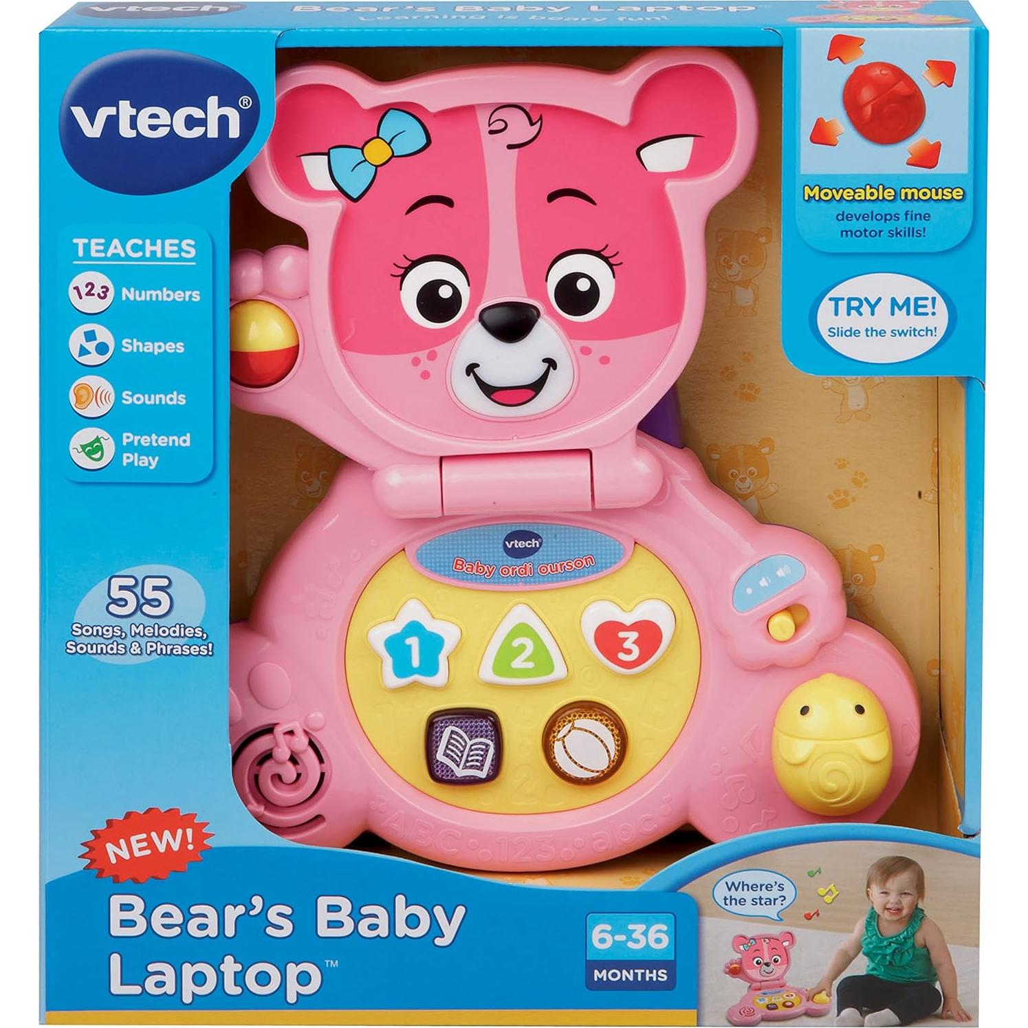 Portátil de Aprendizaje para Bebés VTech - Rosa, 6 meses a 3 años