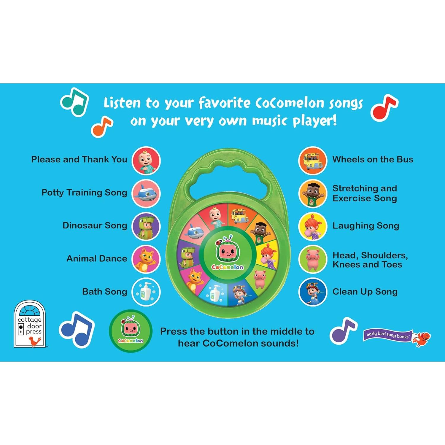 CoComelon Favorite Sing-Along Songs - Children's Deluxe Music Player Toy and Board Book Set, Ages 1-5