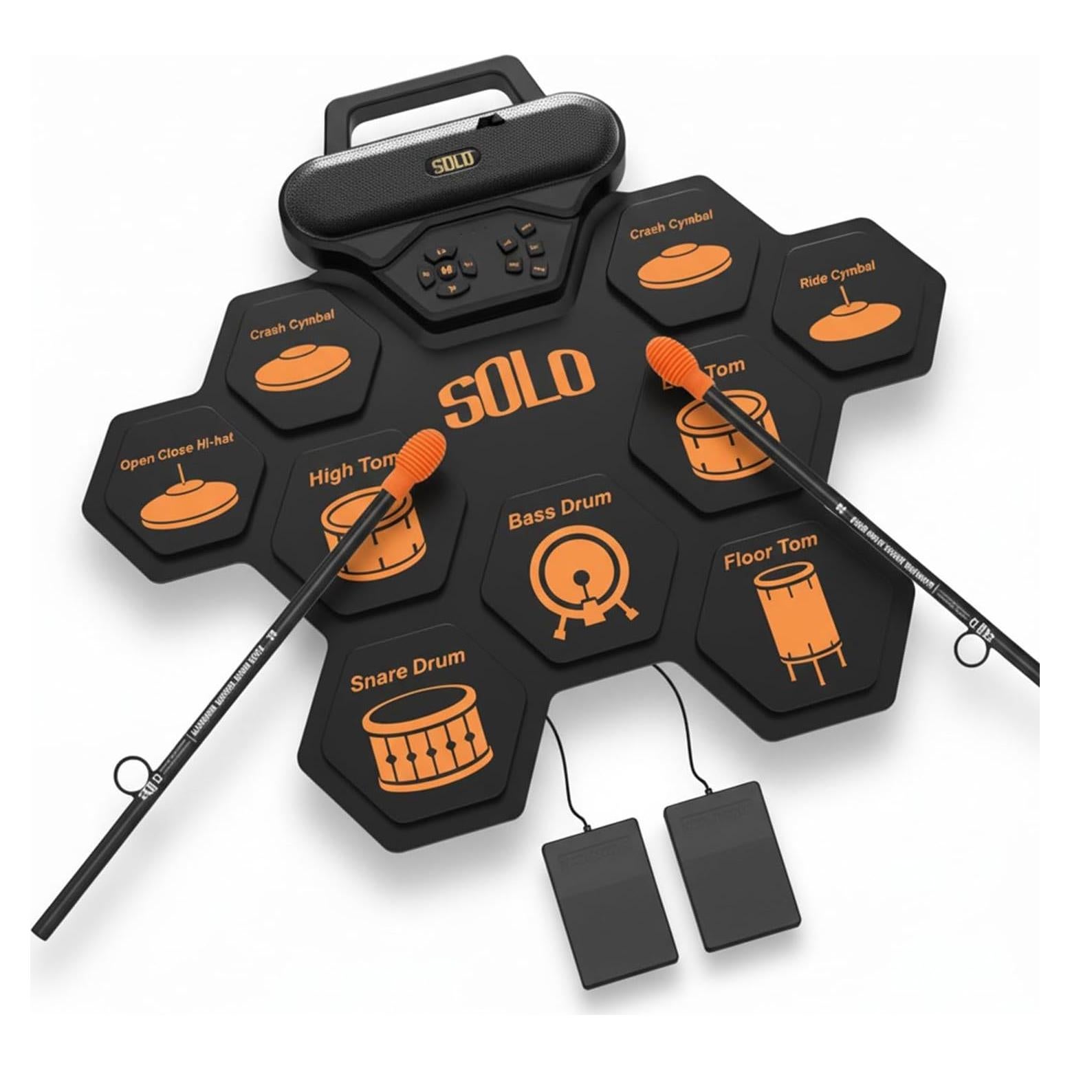 Batería Electrónica Portátil Moreup MPDRUM - 9 Pads, Recargable