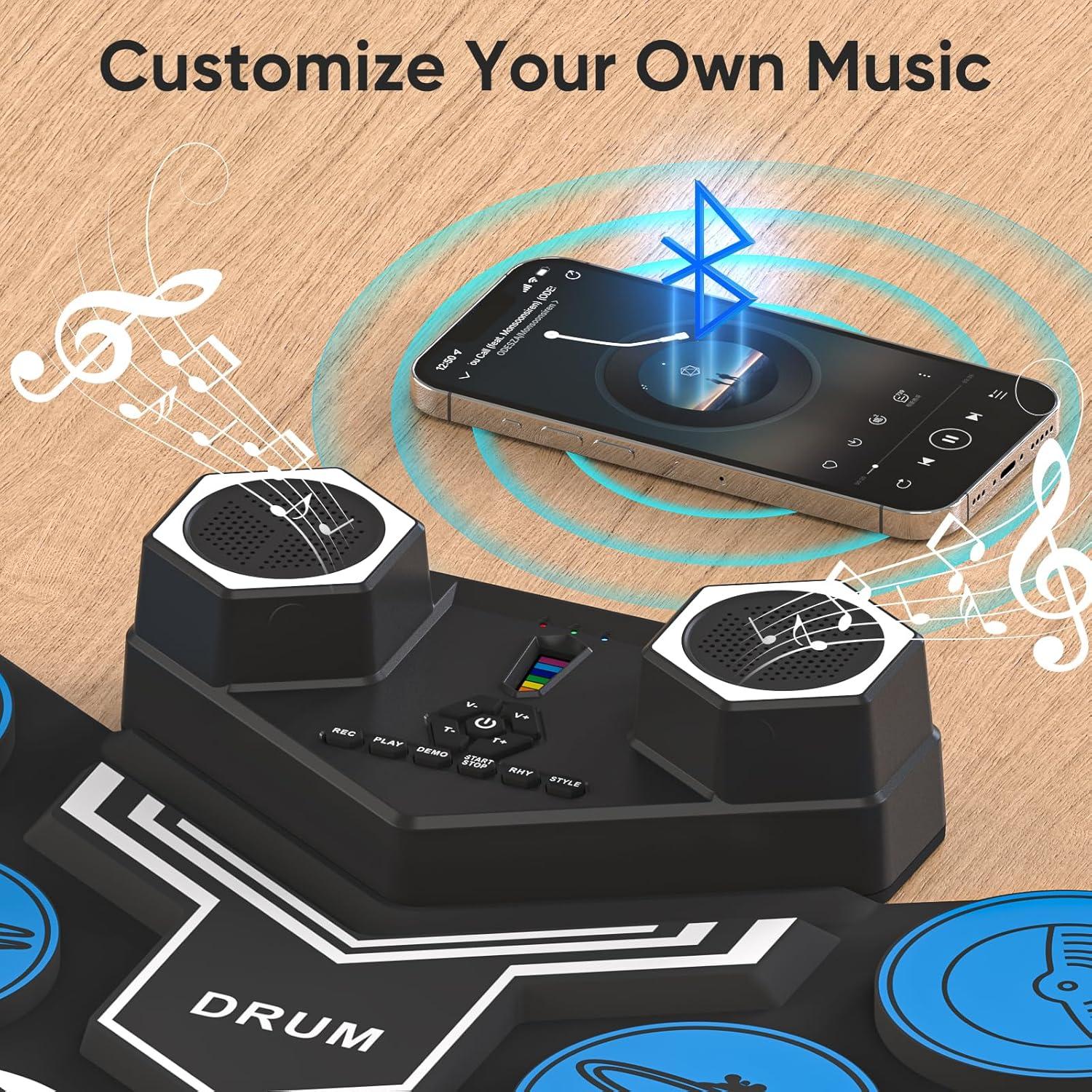 Set de Batería Eléctrica Portátil Dongguanshi DK-1, 9 Pads