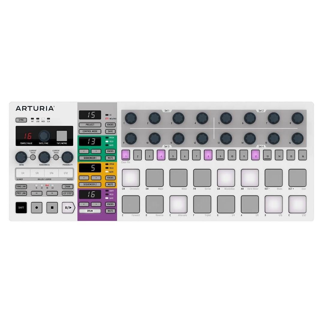 Controlador Secuenciador Arturia BeatStep Pro Blanco - MIDI, 16 Pads