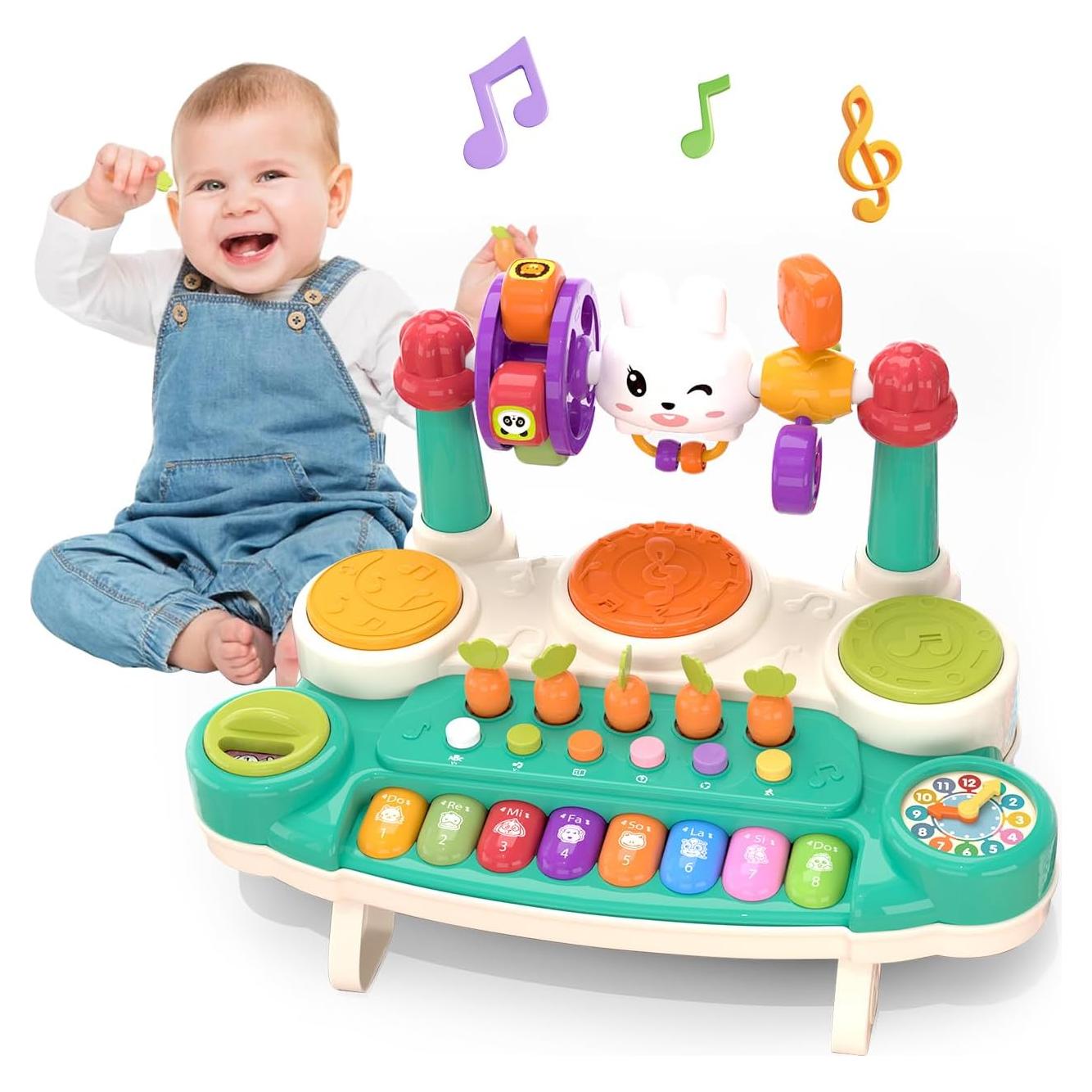 Juguete Musical 20 en 1 LESSETI - Piano y Batería Interactiva