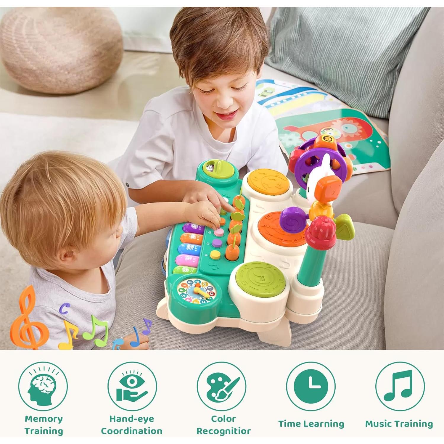 Juguete Musical 20 en 1 LESSETI - Piano y Batería Interactiva