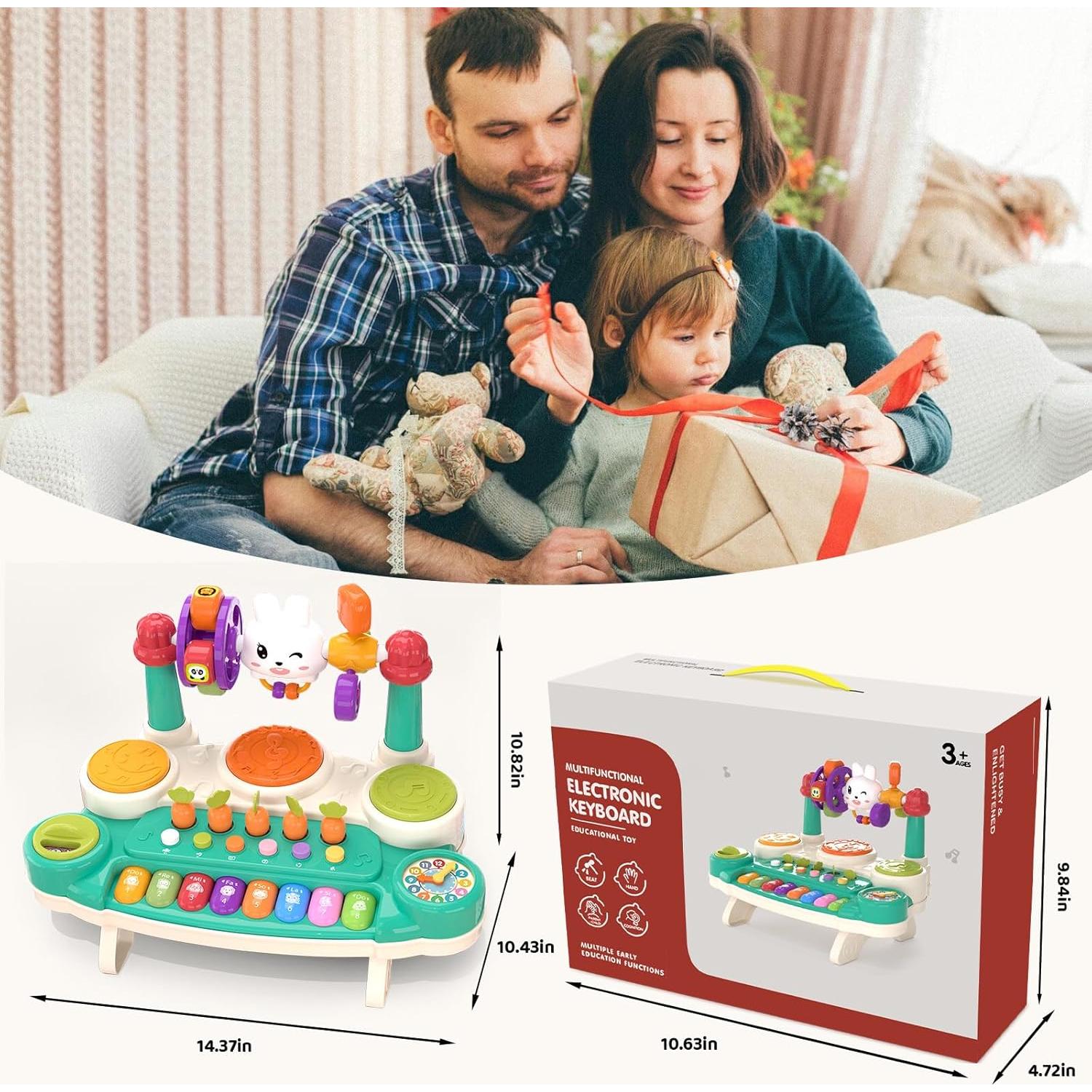 Juguete Musical 20 en 1 LESSETI - Piano y Batería Interactiva