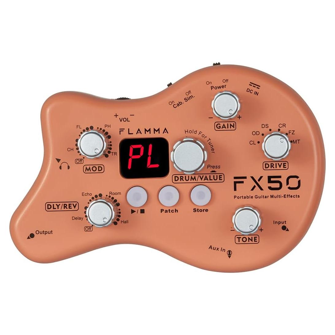 Pedal de Efectos para Guitarra FLAMMA FX50 con 15 Efectos