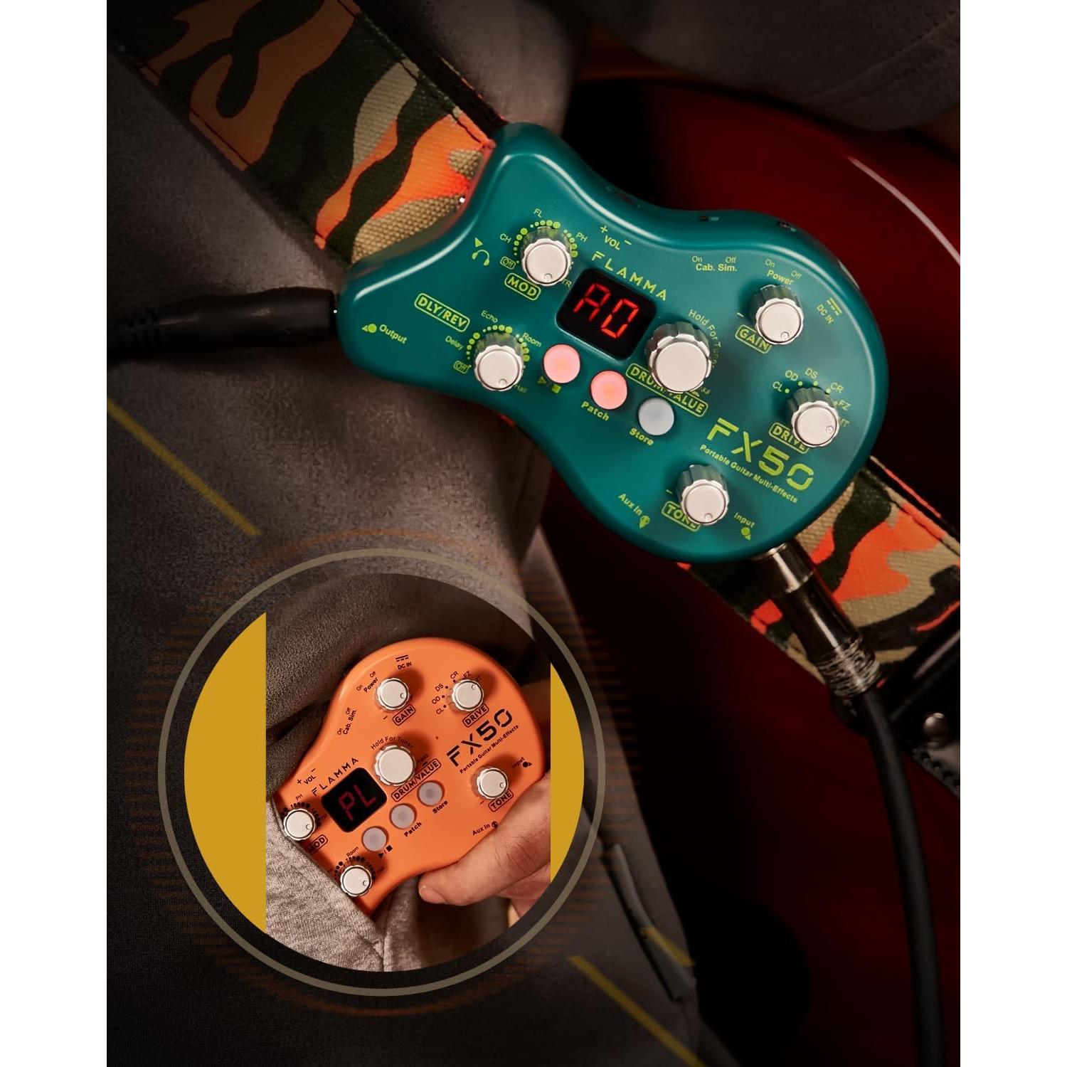 Pedal de Efectos para Guitarra FLAMMA FX50 con 15 Efectos