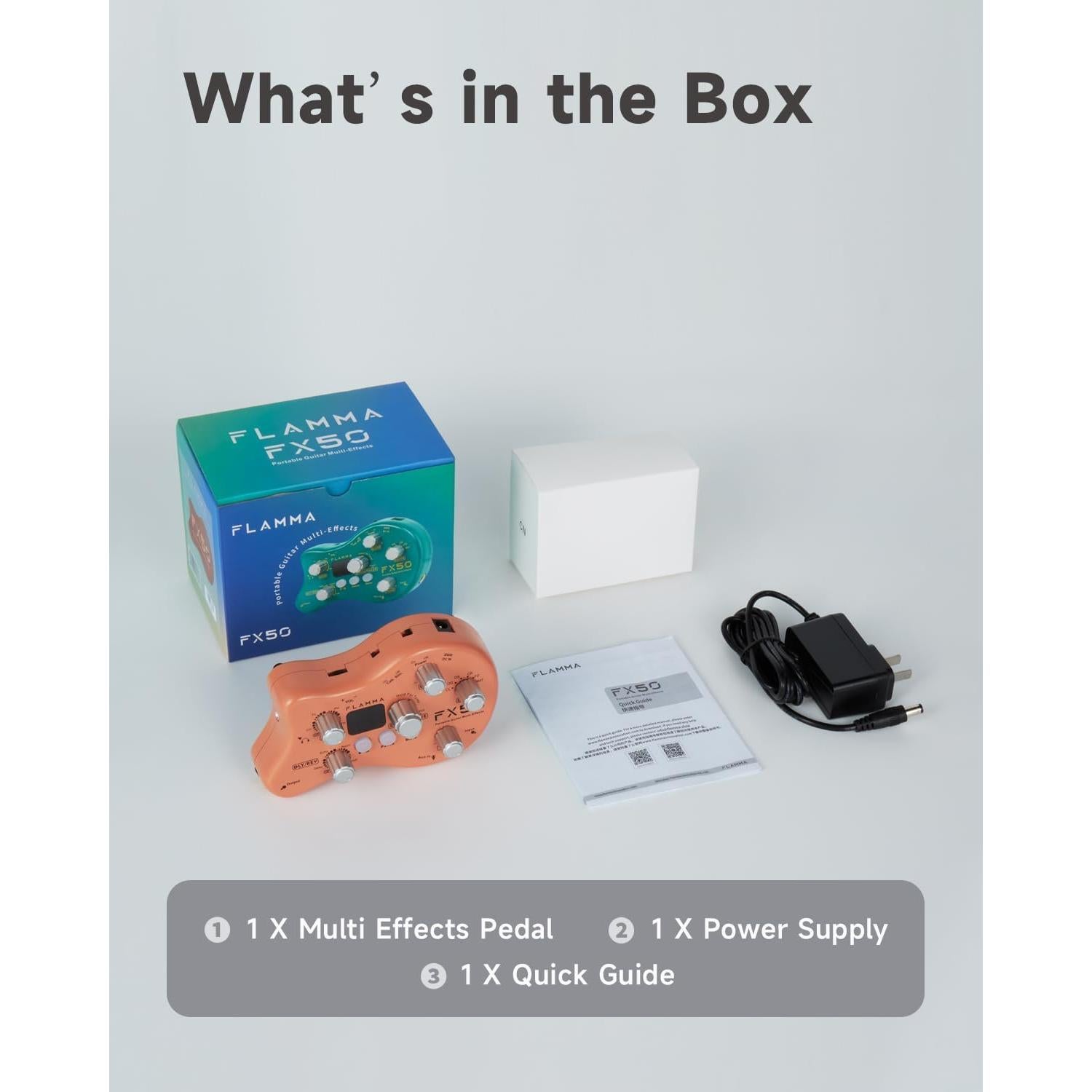 Pedal de Efectos para Guitarra FLAMMA FX50 con 15 Efectos