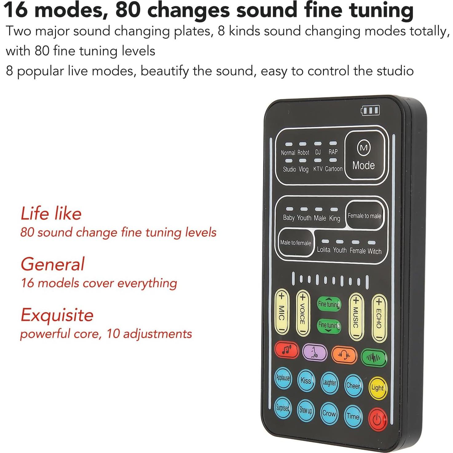 Cambiador de Voz SUNGOOYUE I9 con 8 Efectos de Sonido